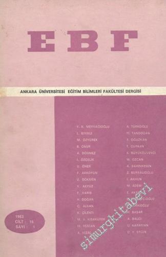 EBF - Ankara Üniversitesi Eğitim Bilimleri Fakültesi Dergisi - Yıl: 19