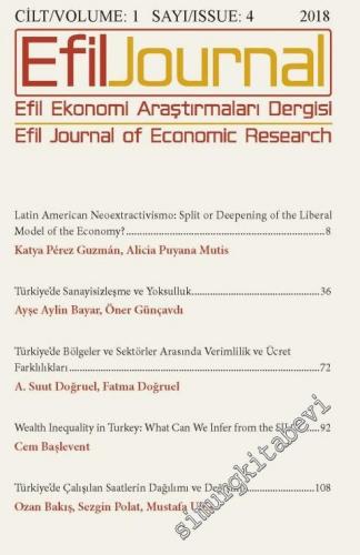 Efil Ekonomi Araştırmaları Dergisi = Efil Journal of Economic Research - Sayı: 4  Cilt: 1