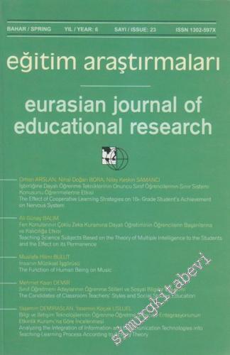 Eğitim Araştırmaları Dergisi: Üç Aylık Hakemli Dergi, Dosya: Eurasian 