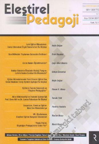 Eleştirel Pedagoji Dergisi - Sayı: 53-54 Yıl: 9