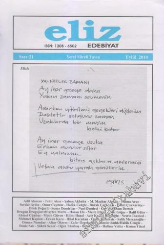Eliz Edebiyat - Aylık Dergi - Sayı: 21 Eylül