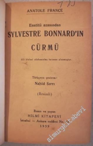 Enstitü Azasından Sylvestre Bonnard'ın Cürmü -