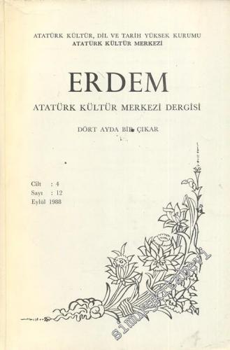 Erdem Dergisi - Sayı 12, Cilt 4, Eylül 1988
