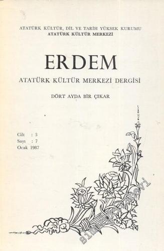 Erdem Dergisi - Sayı 7, Cilt 3, Eylül 1987