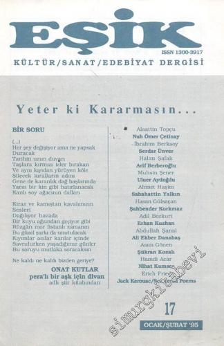 Eşik Kültür Sanat Edebiyat Dergisi - Sayı 17, Ocak - Şubat 1995