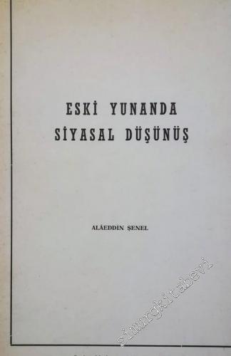 Eski Yunanda Siyasal Düşünüş -        1968