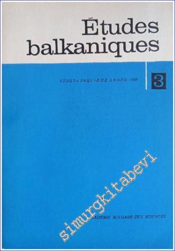 Etudes Balkaniques - Sayı: 3