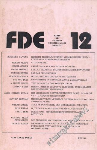 FDE - Altı Aylık Yazın ve Dilbilim Araştırmaları Dergisi - Sayı: 12 Kı