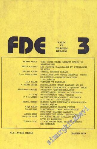 FDE - Altı Aylık Yazın ve Dilbilim Araştırmaları Dergisi - Sayı: 3 Bah