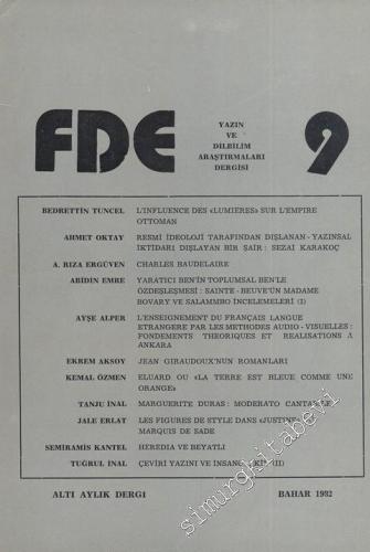 FDE - Altı Aylık Yazın ve Dilbilim Araştırmaları Dergisi - Sayı: 9 Bah