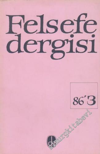 Felsefe Dergisi 86/3 - Sayı: 3, Kasım 1986