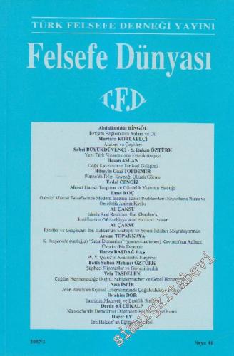 Felsefe Dünyası - Sayı: 46      Şubat