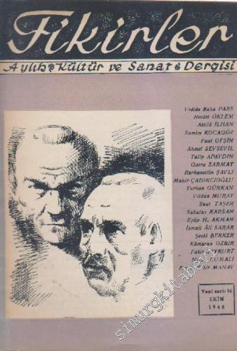 Fikirler Aylık Kültür ve Sanat Dergisi - Yeni Seri 16      Ekim
