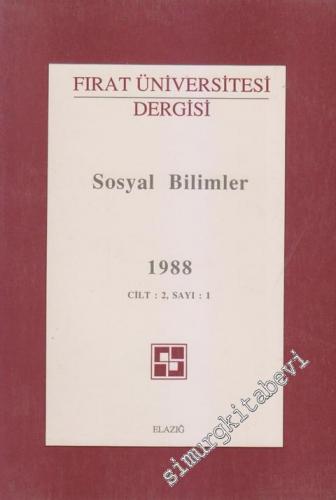 Fırat Üniversitesi Dergisi, Sosyal Bilimler - Sayı: 1  2