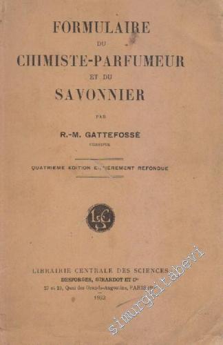 Formulaire du Chimiste Parfumeur et du Savonnier -