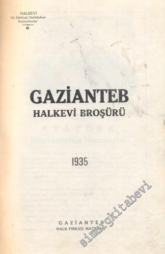 Gazianteb Halkevi Broşürü 1935