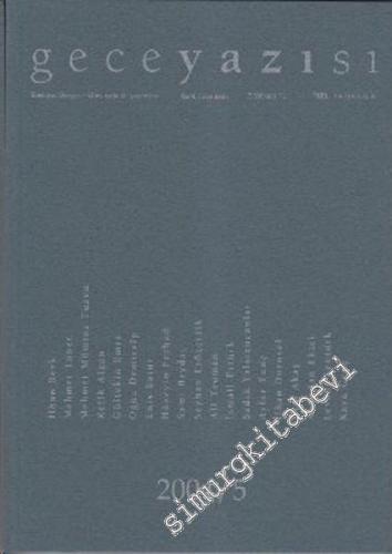 Geceyazısı: Dört Aylık Edebiyat Dergisi - Sayı: 5       2005