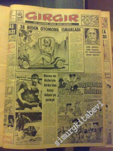 Gırgır Dergisi: Gün Gazetesinin Günlük Mizah İlavesidir - Sayı: 1 - 164: Yıl: 23 Temmuz 1972 - 31 Aralık 1972 -