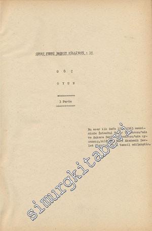 Göç - Oyun 3 Perde -