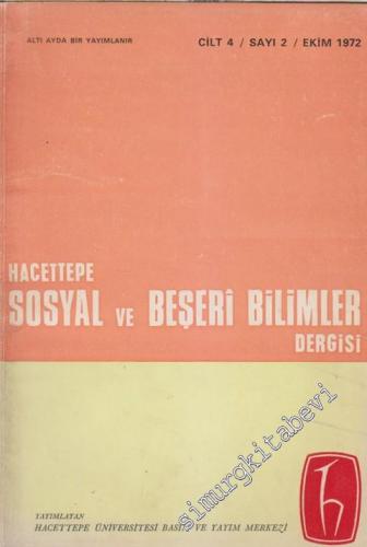 Hacettepe Sosyal ve Beşeri Bilimler Dergisi  - Sayı: 2  Cilt 4    Ekim 1972