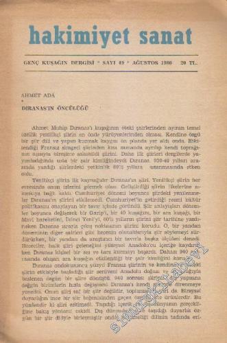 Hakimiyet Sanat Genç Kuşağın Dergisi - Sayı: 49  5  5  Ağustos