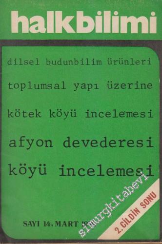 Halkbilimi Aylık Dergi - Sayı: 14, Mart 1976