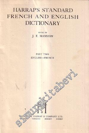 Harrap's Standard French and English Dictionary ( Part Two English-Fre