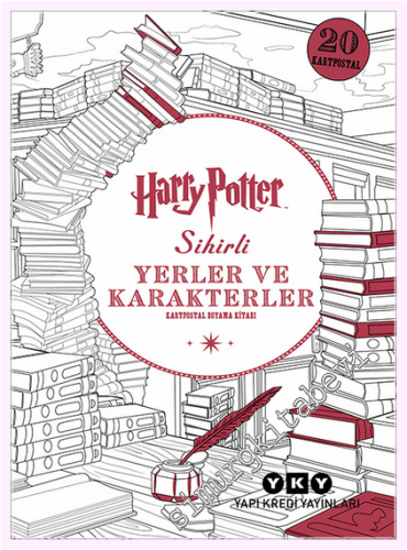 Harry Potter Sihirli Yerler ve Karakterler (Kartpostal Boyama Kitabı -