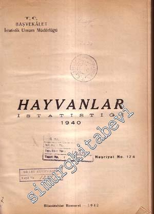 Hayvanlar İstatistiği 1940 -