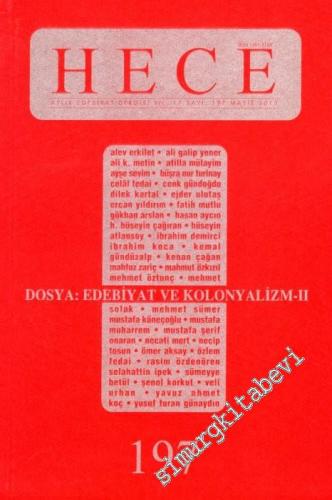 Hece Aylık Edebiyat Dergisi: Edebiyat ve Kolonyalizm II - Yıl: 17, Say