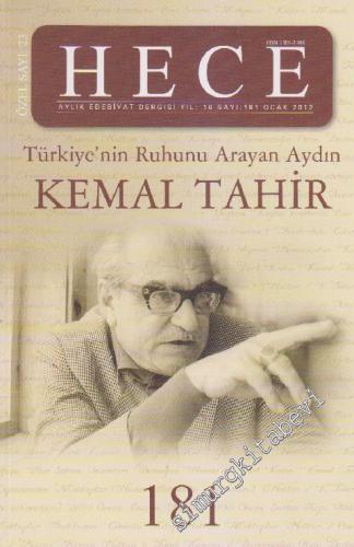 Hece Aylık Edebiyat Dergisi, Sayı: 181 / Kemal Tahir: Türkiyenin Ruhun