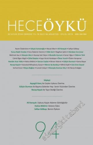 Hece Öykü Dergisi  - Sayı: 94      Ağustos - Eylül