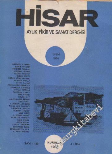 Hisar Aylık Fikir ve Sanat Dergisi - Sayı: 130  14    Ekim