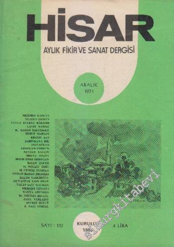 Hisar Aylık Fikir ve Sanat Dergisi - Sayı: 132  14    Aralık