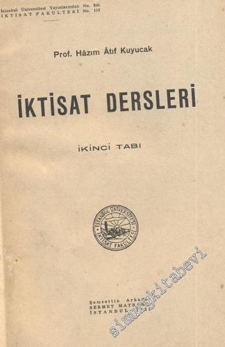İktisat Dersleri İkinci Tabı -
