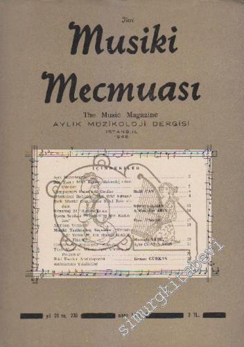 İleri Musiki Mecmuası Aylık Müzikoloji Dergisi  - Sayı: 233    20  Nisan