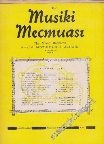 İleri Musiki Mecmuası Aylık Müzikoloji Dergisi - Sayı: 236 20 Temmuz