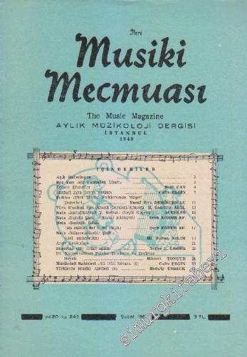 İleri Musiki Mecmuası Aylık Müzikoloji Dergisi  - Sayı: 243    Yıl: 20  Şubat