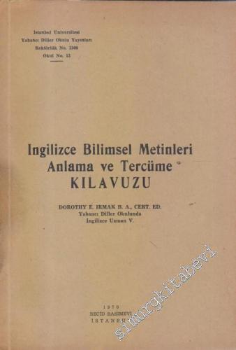 İngilizce  Bilimsel Metinleri Anlama ve Çeviri Kılavuzu -        1970