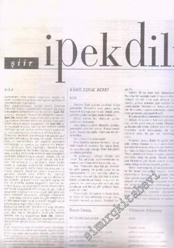 İpek Dili Dergisi - Seçki: 10      Ekim