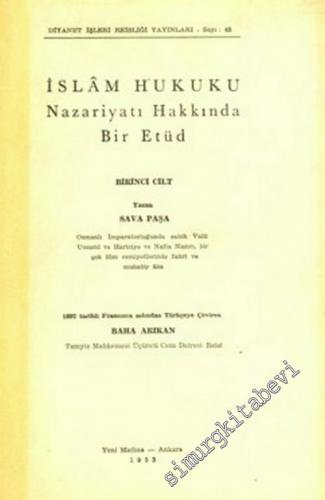 İslam Hukuku Nazariyatı Hakkında Bir Etüd 2 Cilt TAKIM -        1955