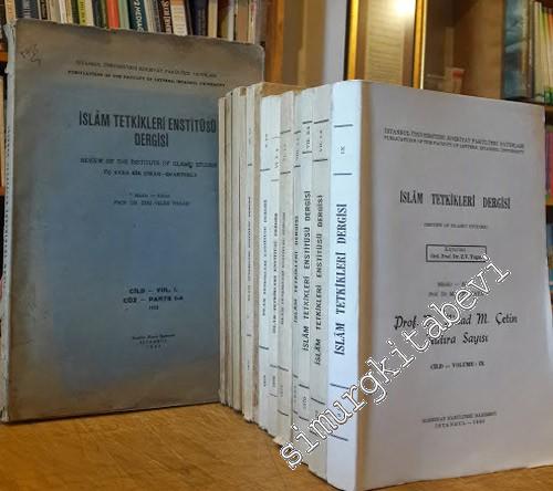 İslâm Tetkikleri Enstitüsü Dergisi = Review of the Institute of Islamic Studies; Cil: 1 - 9; Yıl: 1954 -1995 -