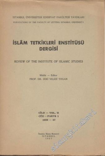 İslâm Tetkikleri Enstitüsü Dergisi = Review of the Institute of Islamic Studies - Cüz: 1  2
