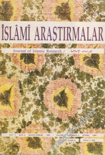 İslâmi Araştırmalar = The Journal of Islamic Researches - Sayı: 2 7