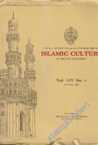 Islamic Culture An English Quarterly - Vol. LIV No: 1 January
