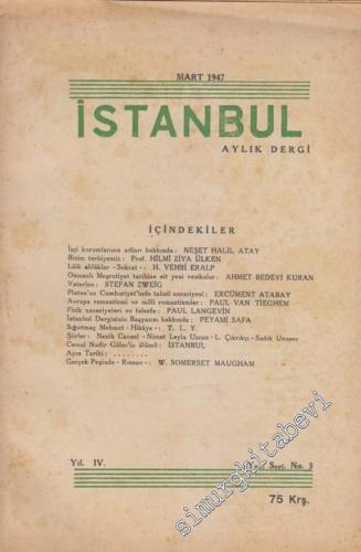 İstanbul Aylık Dergi - Sayı: 3    4  Mart