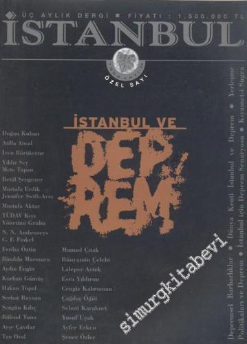 İstanbul Dergisi - Dosya: İstanbul ve Deprem - Sayı: 31       1999