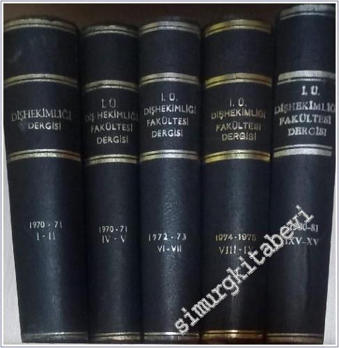 İstanbul Üniversitesi Diş Hekimliği Fakültesi Dergisi 5 Cilt - (İki Cilt Bir Arada)  -  39 Sayı CİLTLİ - Cilt: 1 Sayı: 1, Cilt: 15 Sayı: 4  Arası  1 - 15     1970