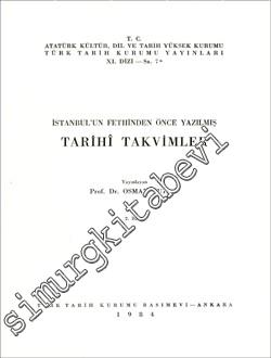 İstanbul'un Fethinden Önce Yazılmış Tarihi Takvimler -        1954