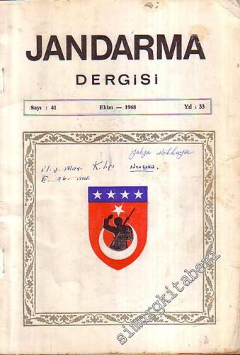 Jandarma Dergisi  - Sayı: 41, Yıl: 33, Ekim 1968